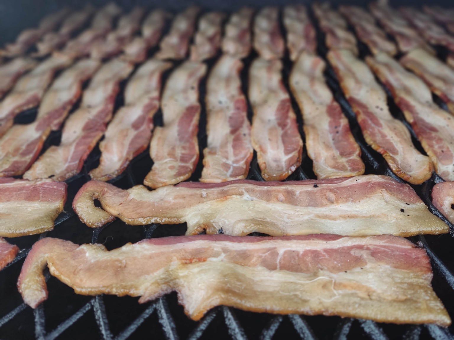 Bacon smoking at Patagón