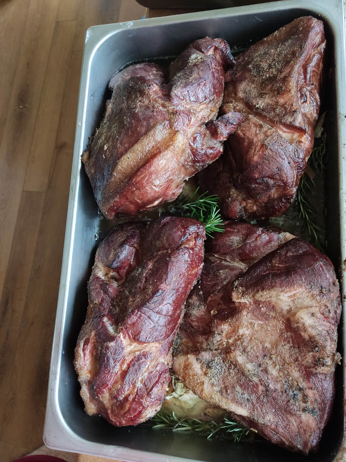 Smoked meat prepared at Patagón